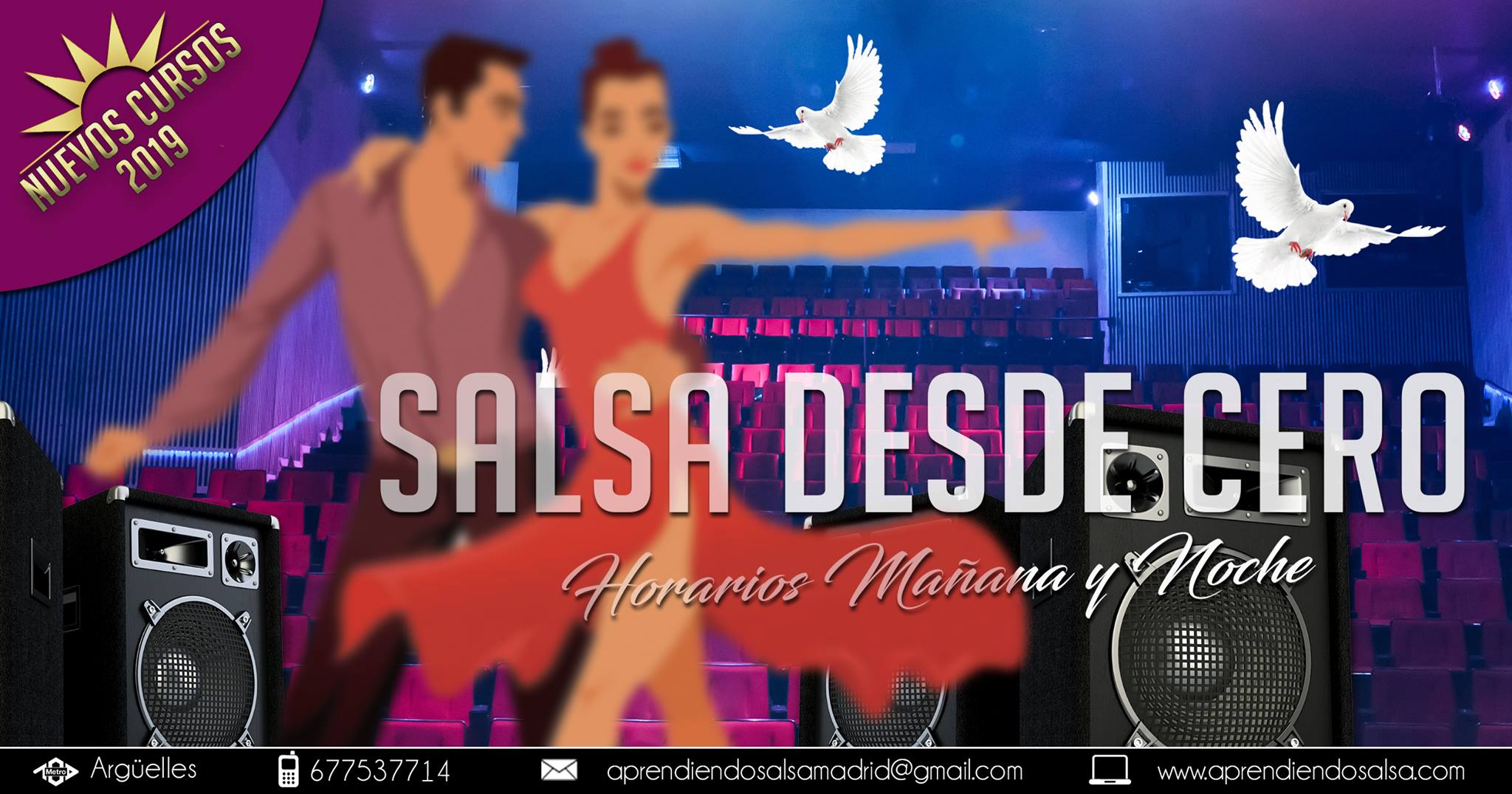 Cursos 2019 - Salsa desde Cero - Horarios Día y Noche