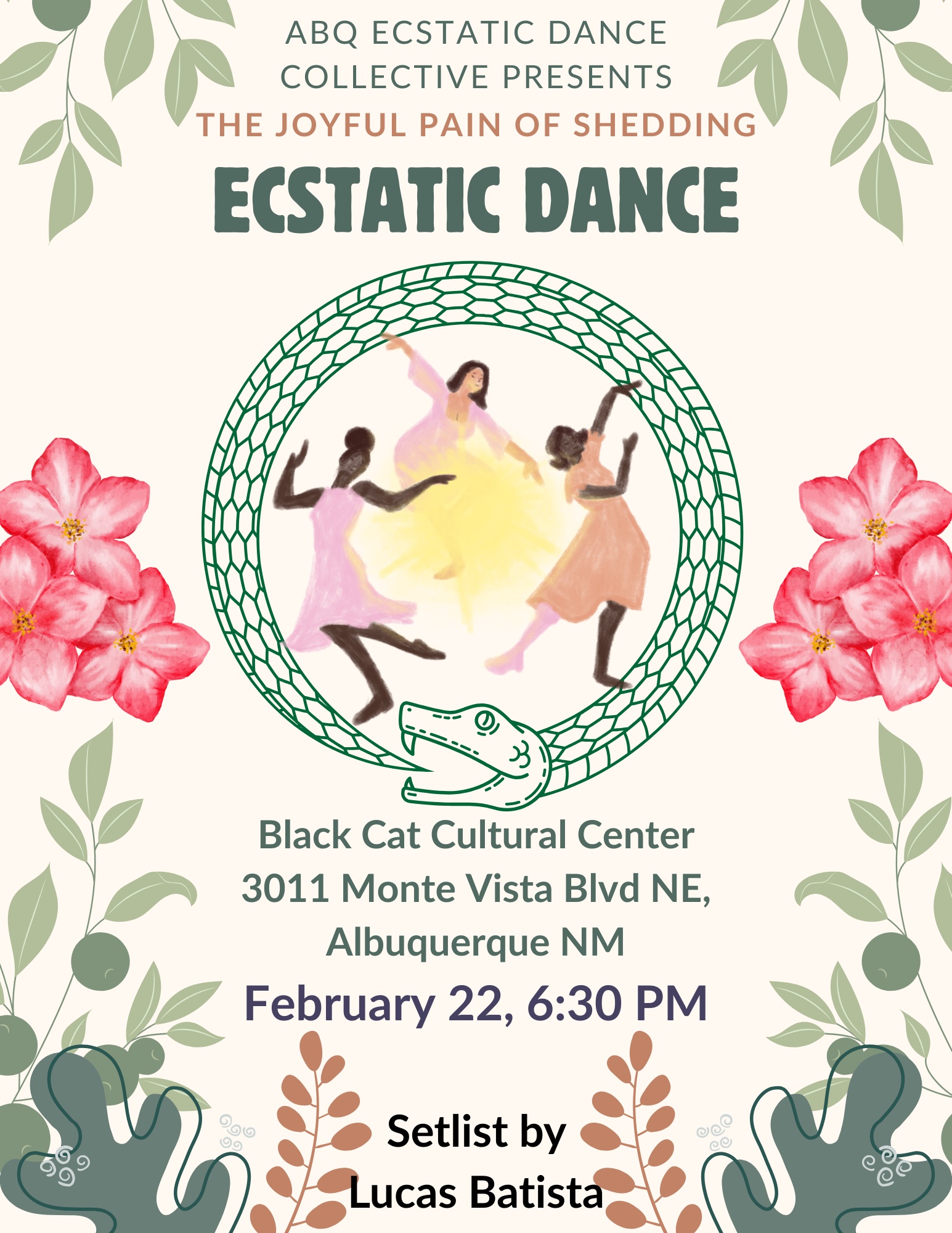 ABQ Ecstatic Dance Collective presents "The Joyful Pain Of Shedding" on Feb 22nd Evening!
