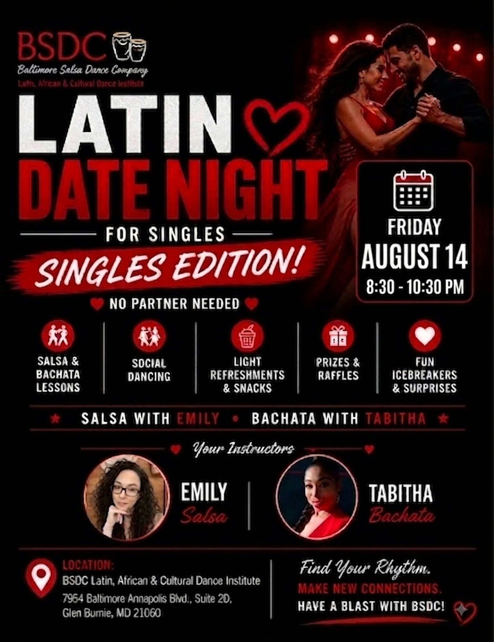 BSDC 2nd Fridays Latin Date Night- Singles Edition!