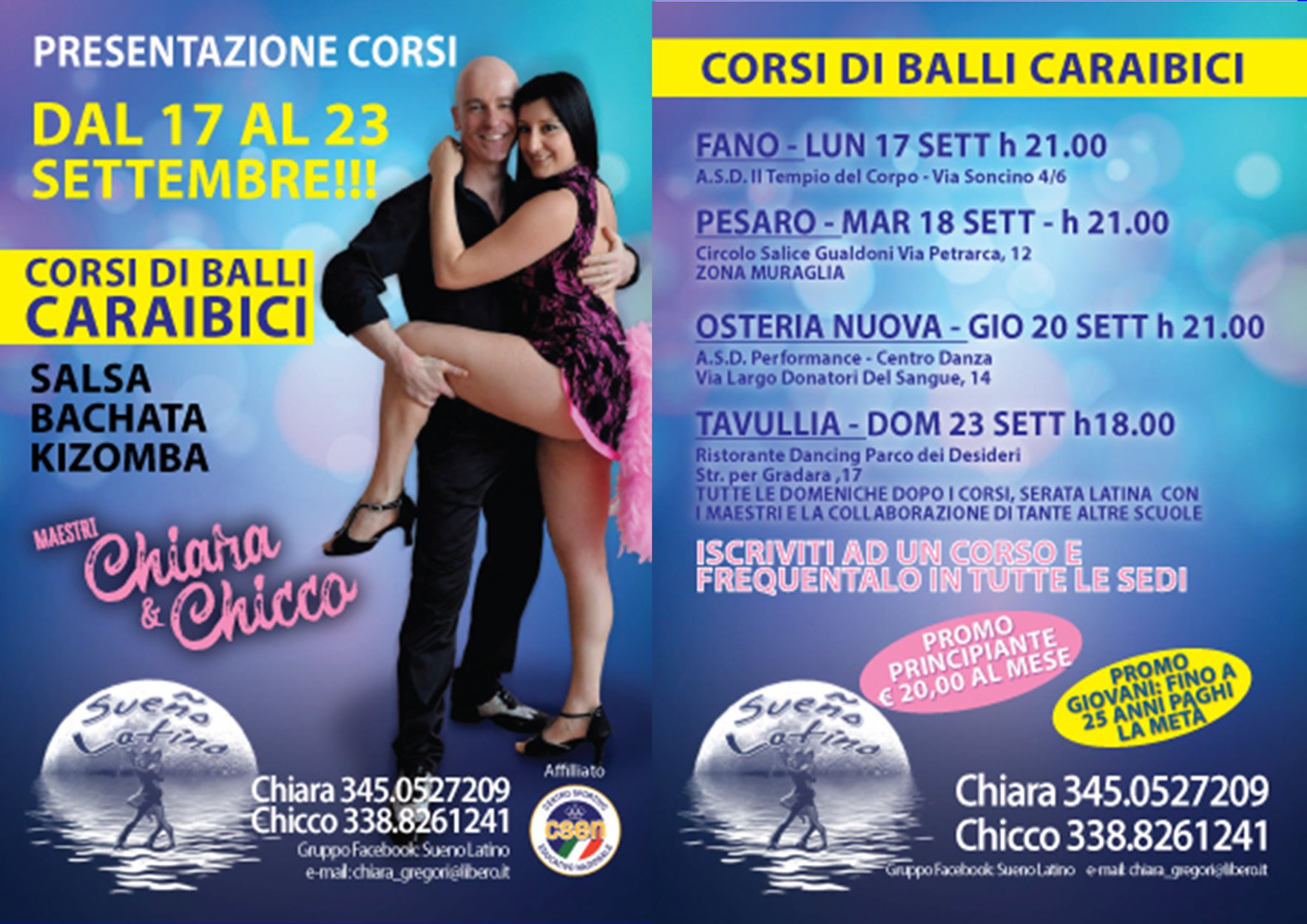 Corsi di Balli Caraibici Scuola Sueno Latino 2018 19