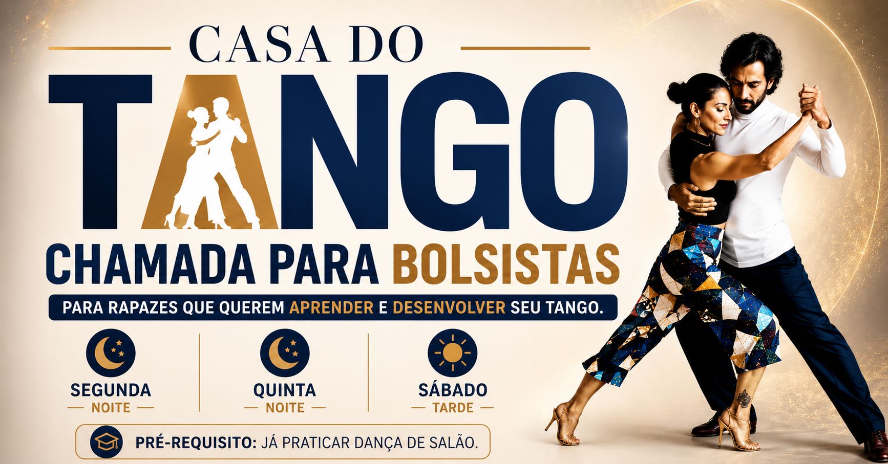 Chamada para bolsista na Casa do Tango