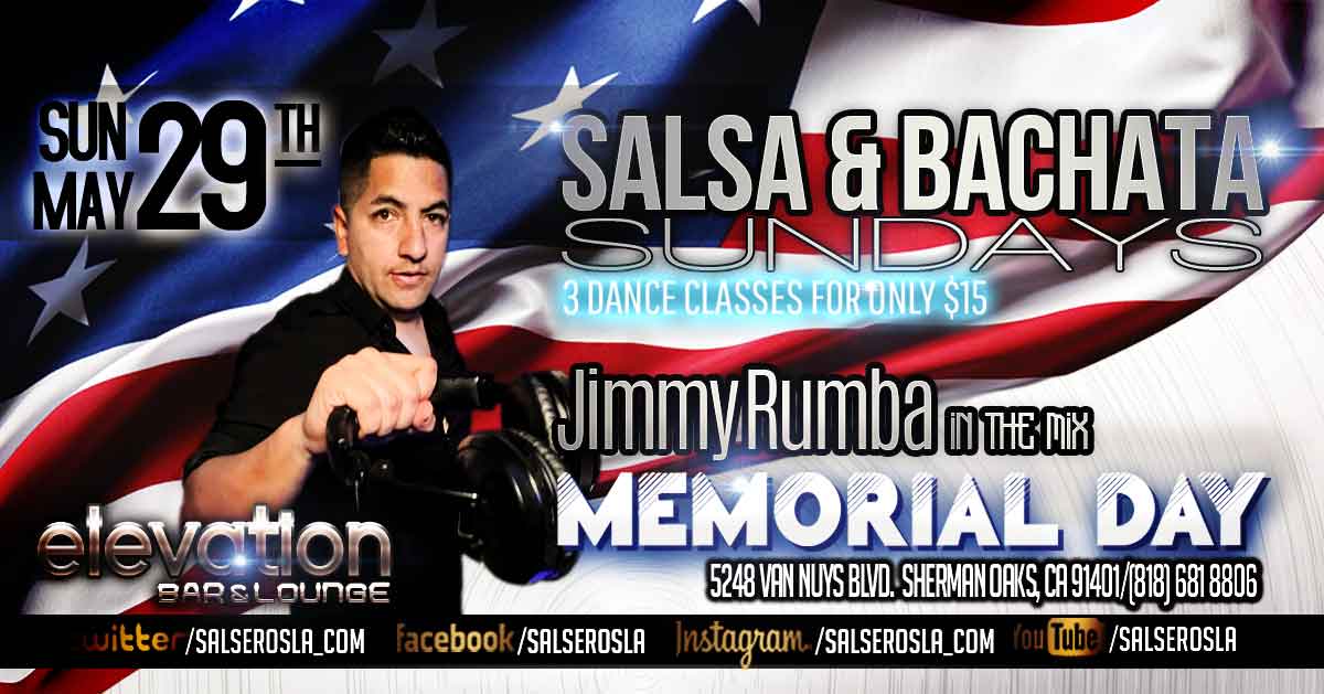 SUNDAY SALSA & BACHATA DANCING, NO SCHOOL OR WORK NEXT DAY