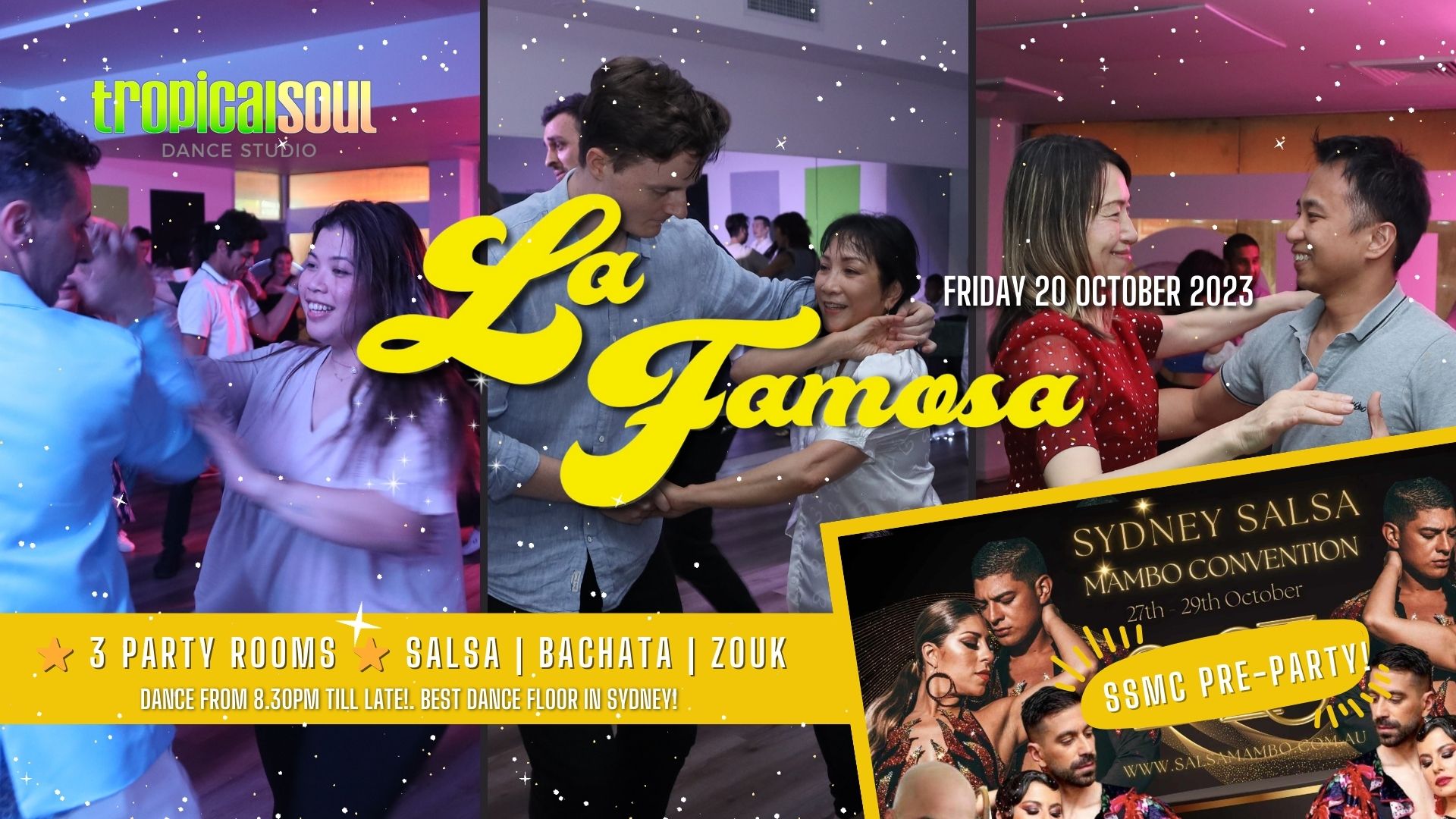 LA FAMOSA SSMC PREPARTY: FRI 20 OCT 2023 - SALSA + BACHATA + ZOUK SOCIAL DANCE PARTY