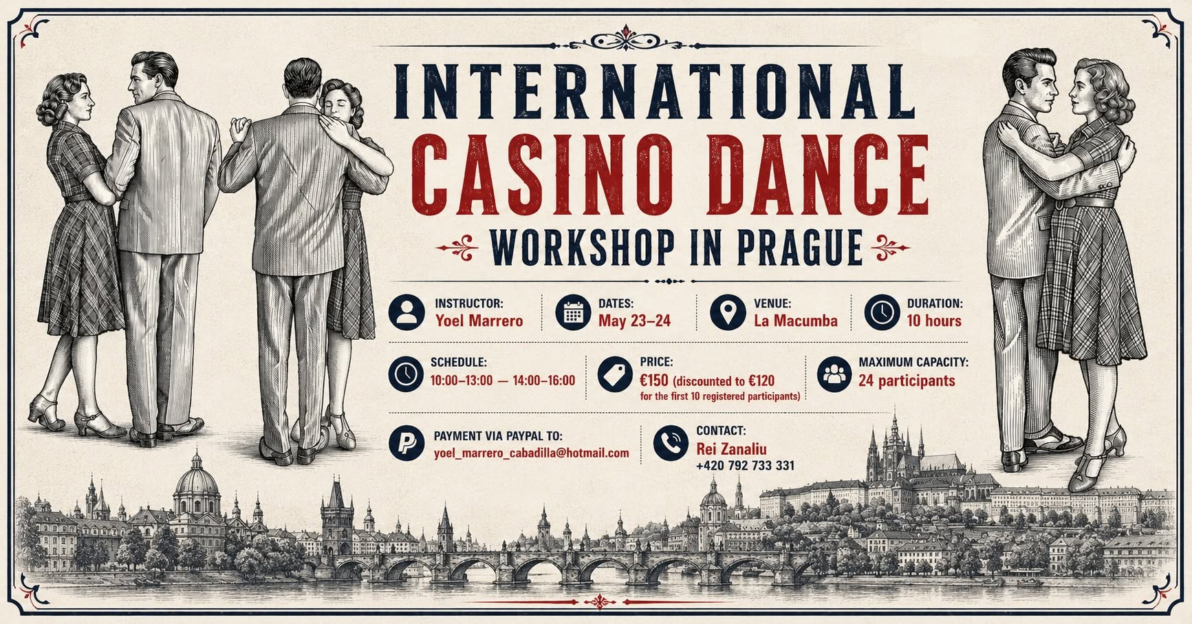 CASINO DANCE WORKSHOP IN PRAGUE WITH YOEL MARRERO