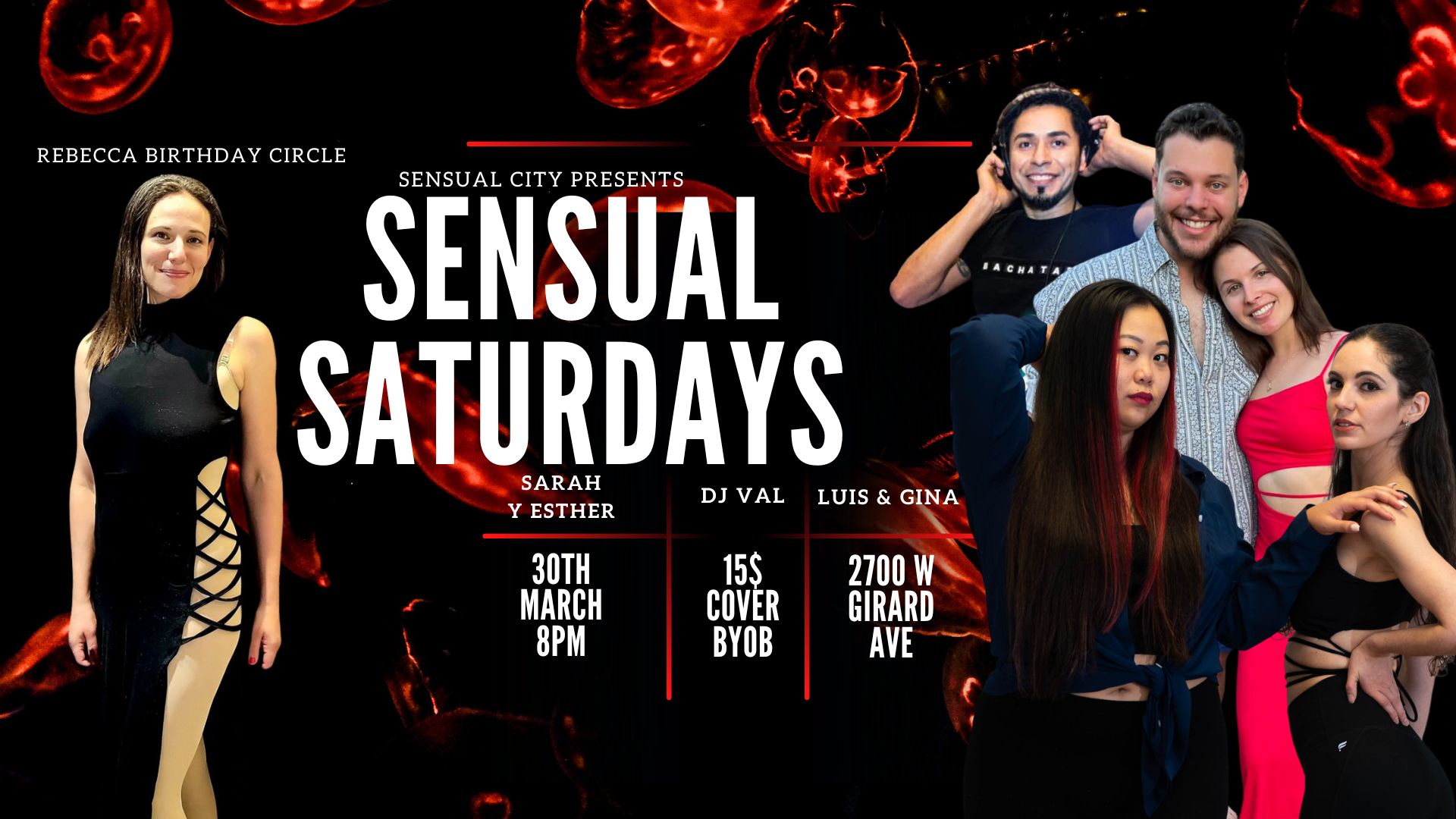 Sensual Saturdays w 2 Rooms, Bachata Sensual Intermediate + Bachata Intro Lesson + Zouk Lesson!