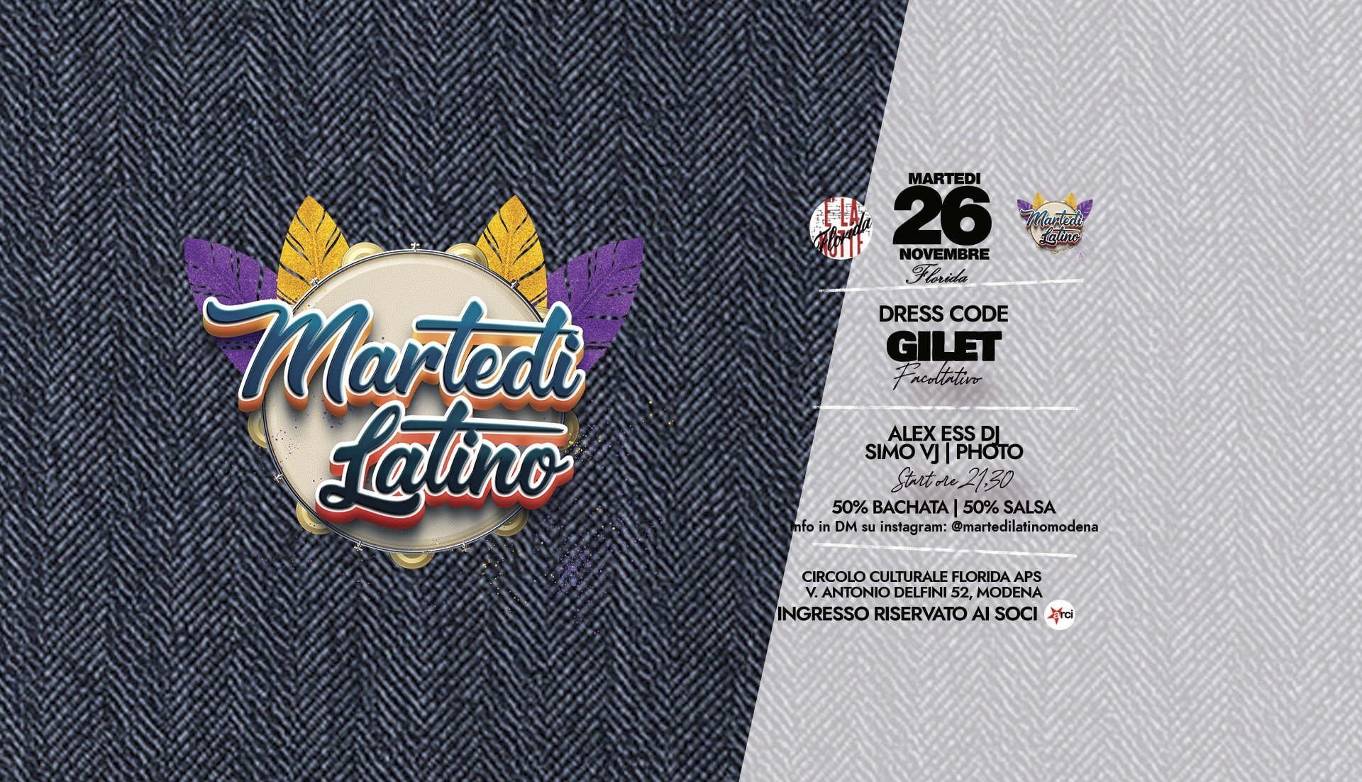 26 11 - Martedì Latino al Florida - Dress Code GILET
