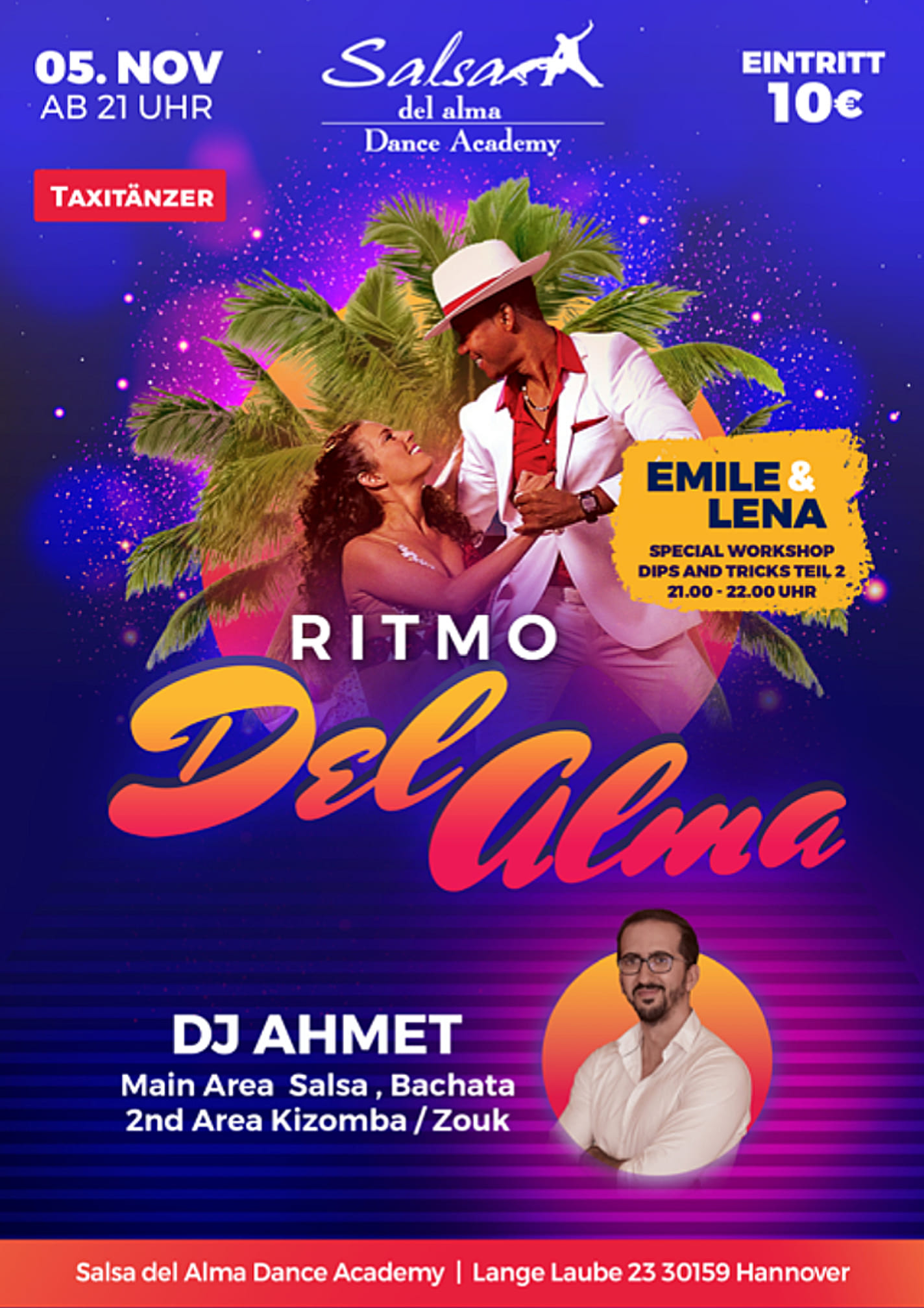 Ritmo del Alma Party mit Workshop πππ»