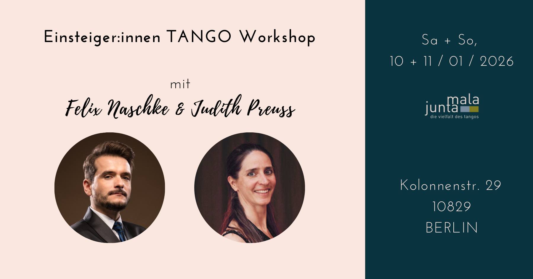 Tango Einsteiger*innen Workshop mit Felix Naschke und Judith Preuss