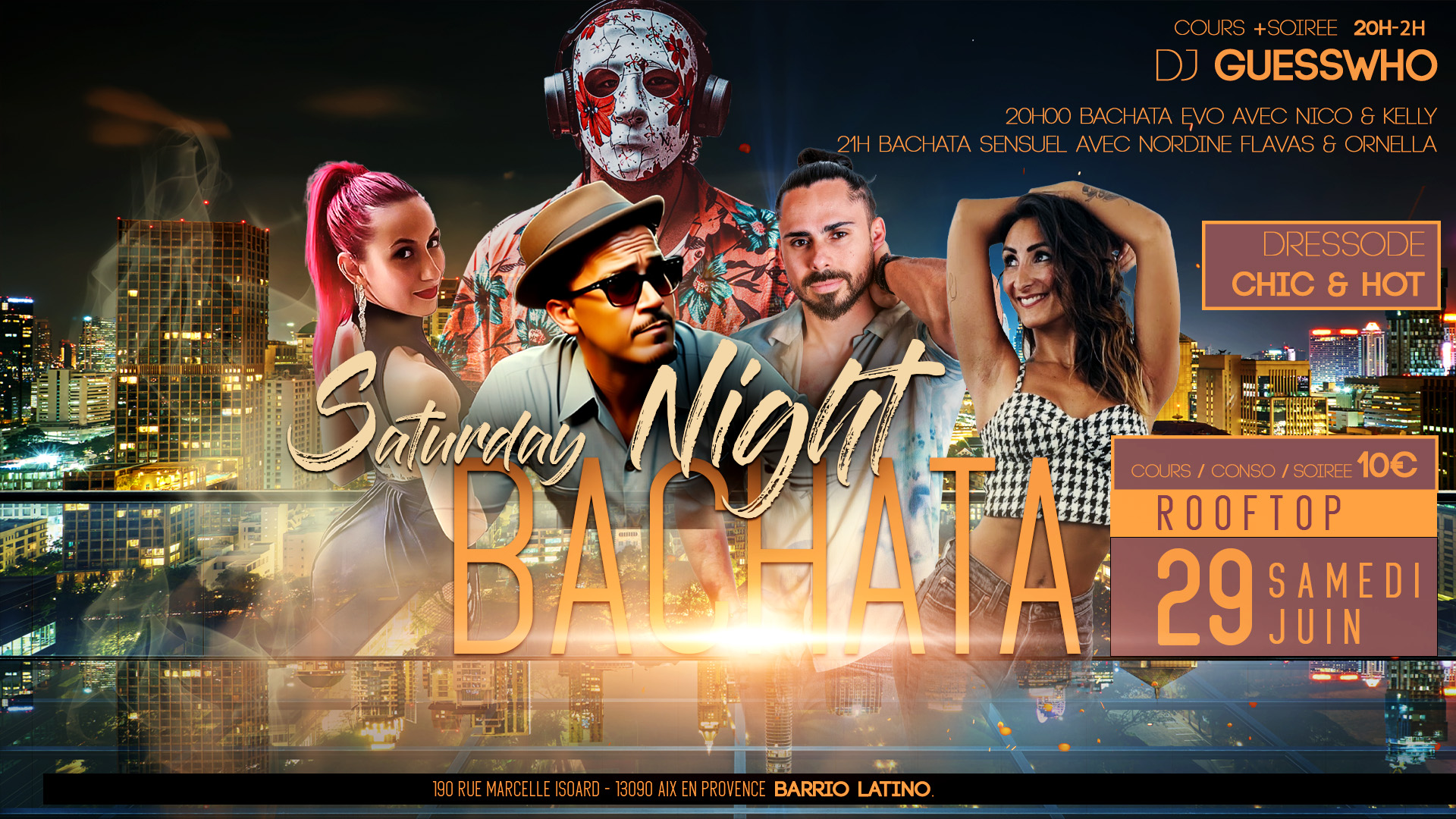 Saturday Night Bachata Chic & Hot - SAMEDI 29 JUIN
