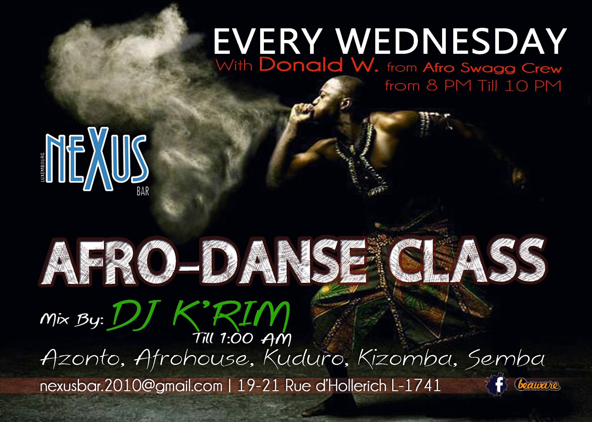 Afro Dance Classes tous les mercredis au Nexus