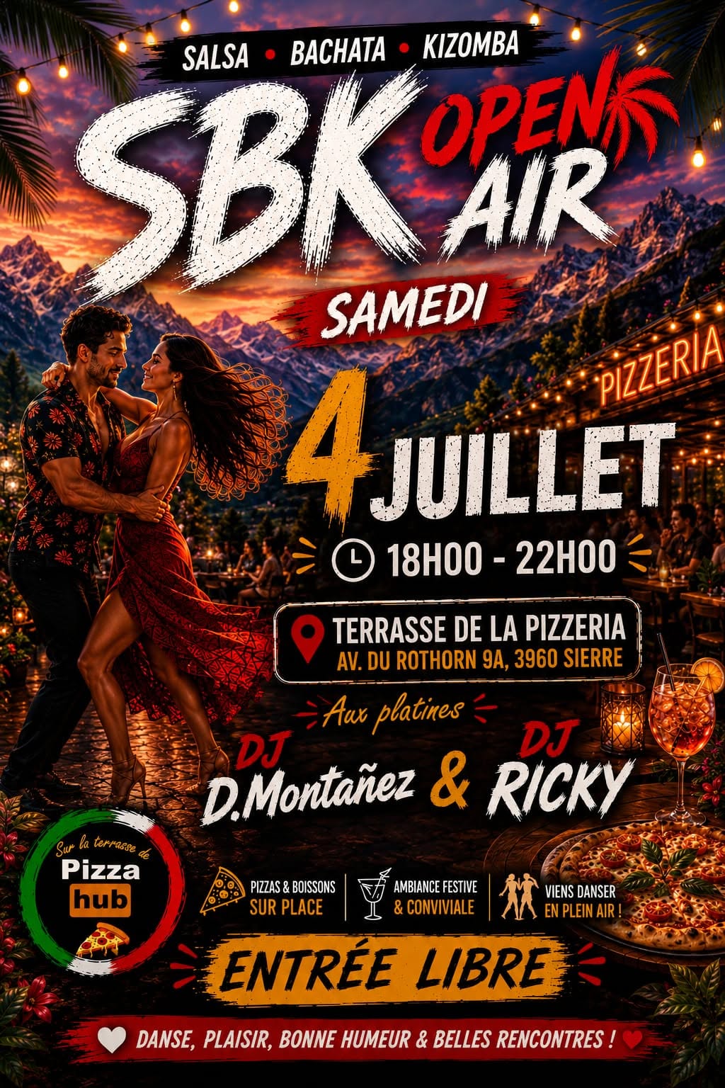 SBK - Open Air@Pizza Hub - Samedi 4 Juillet dès 18h00