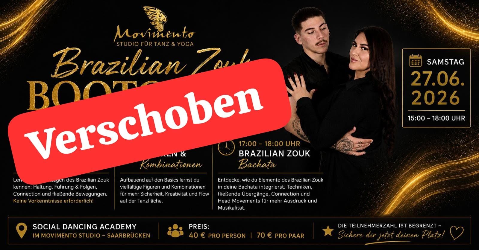 Brazilian Zouk Bootcamp mit Manuela & Filipe (LUX)