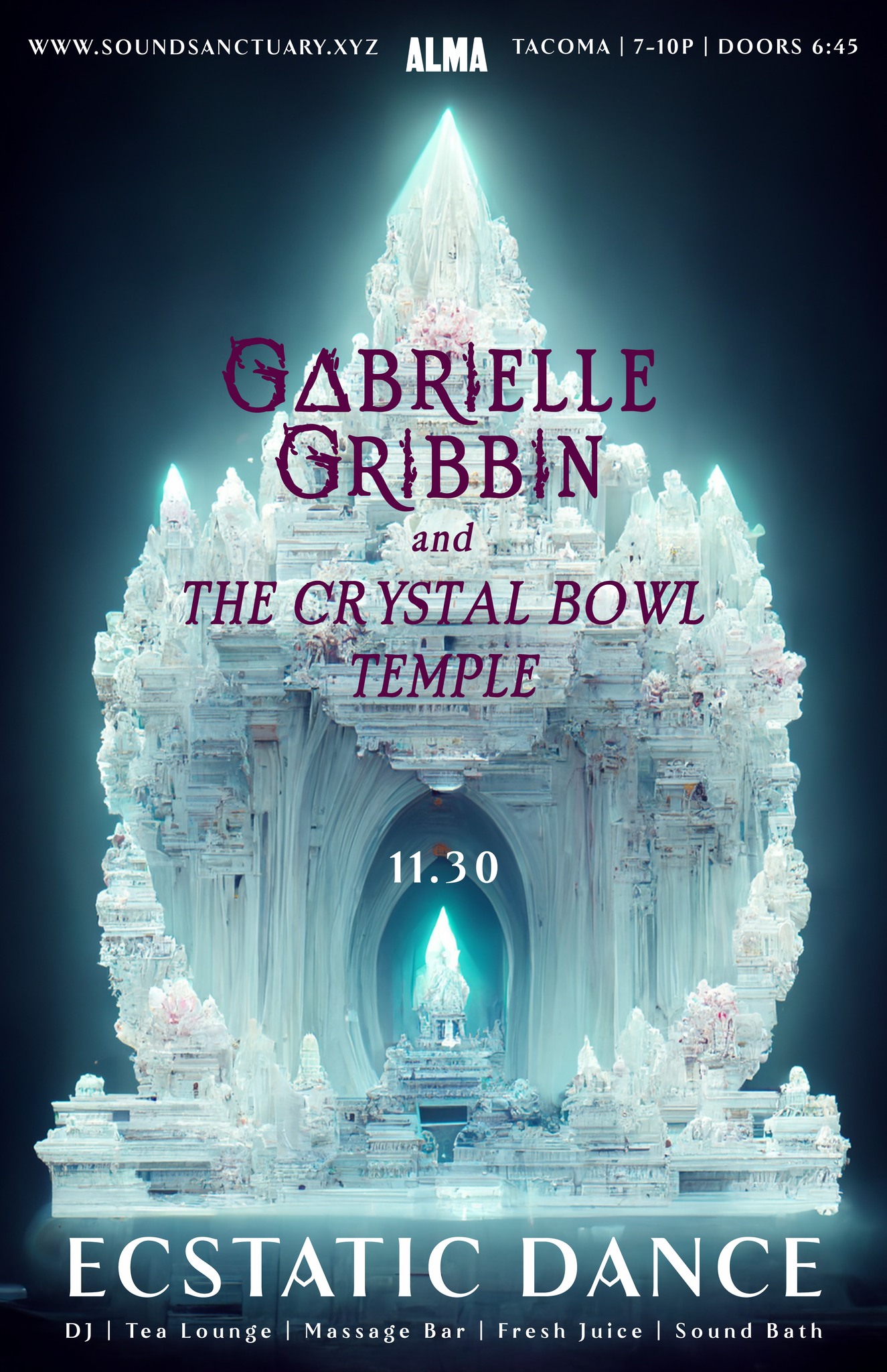 Ecstatic Dance @ ALMA Gabrielle Gribbin and The Crystal Bowl Temple