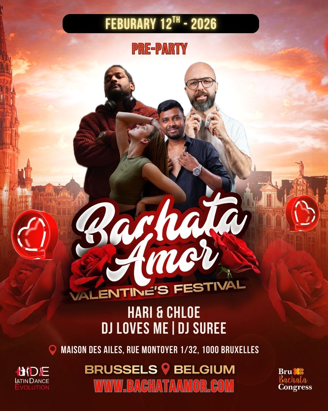 BachataAmor Valentine’s festival - Official preparty