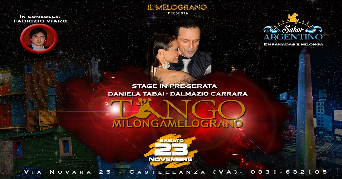 Sabor Argentino: Empanadas e Milonga Sabato 23 Novembre 2019