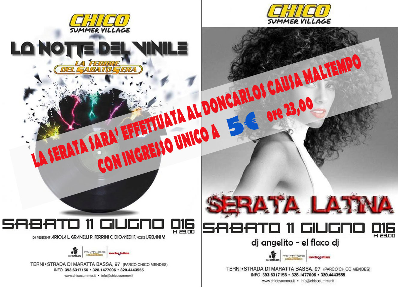 Sabato 11 Giugno Opening Chico Summe Village