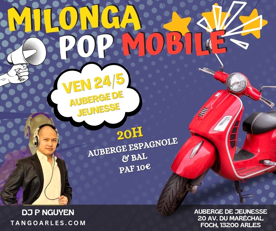 Milonga POP mobile à l’auberge ‼️ 🛵