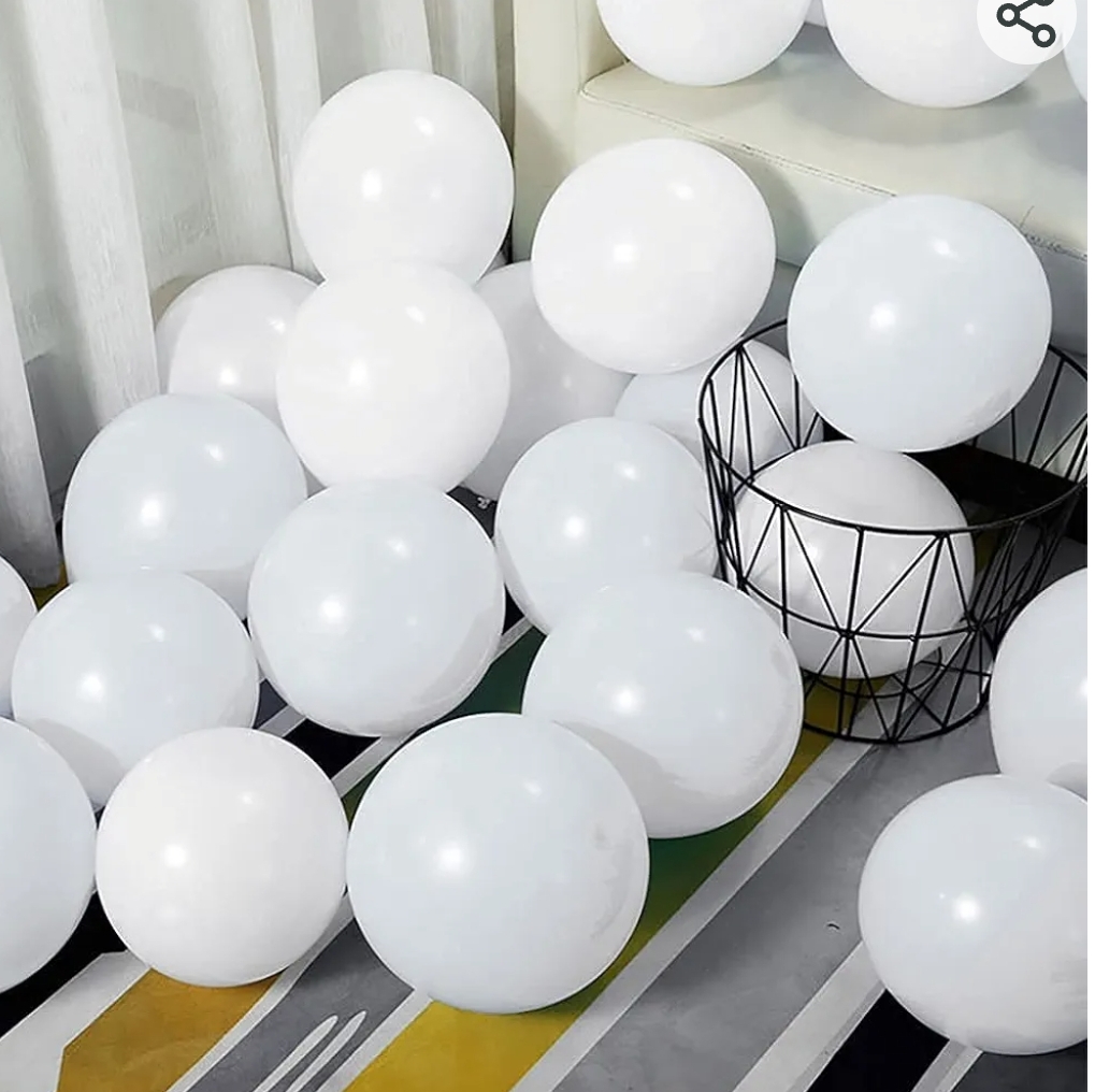 100 palloncini bianchi con 16 REGALI