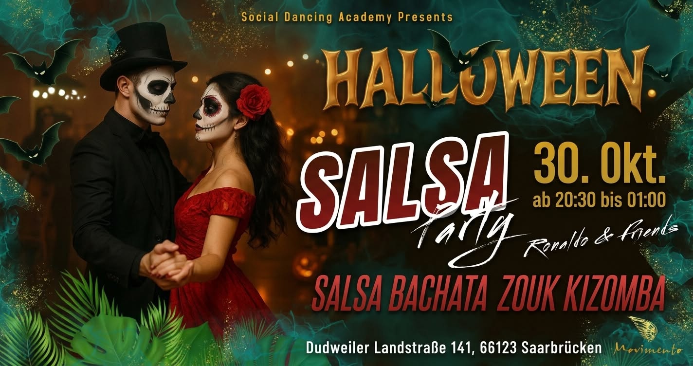🎃 Halloween Salsa Party im Movimento Saarbrücken 🎶