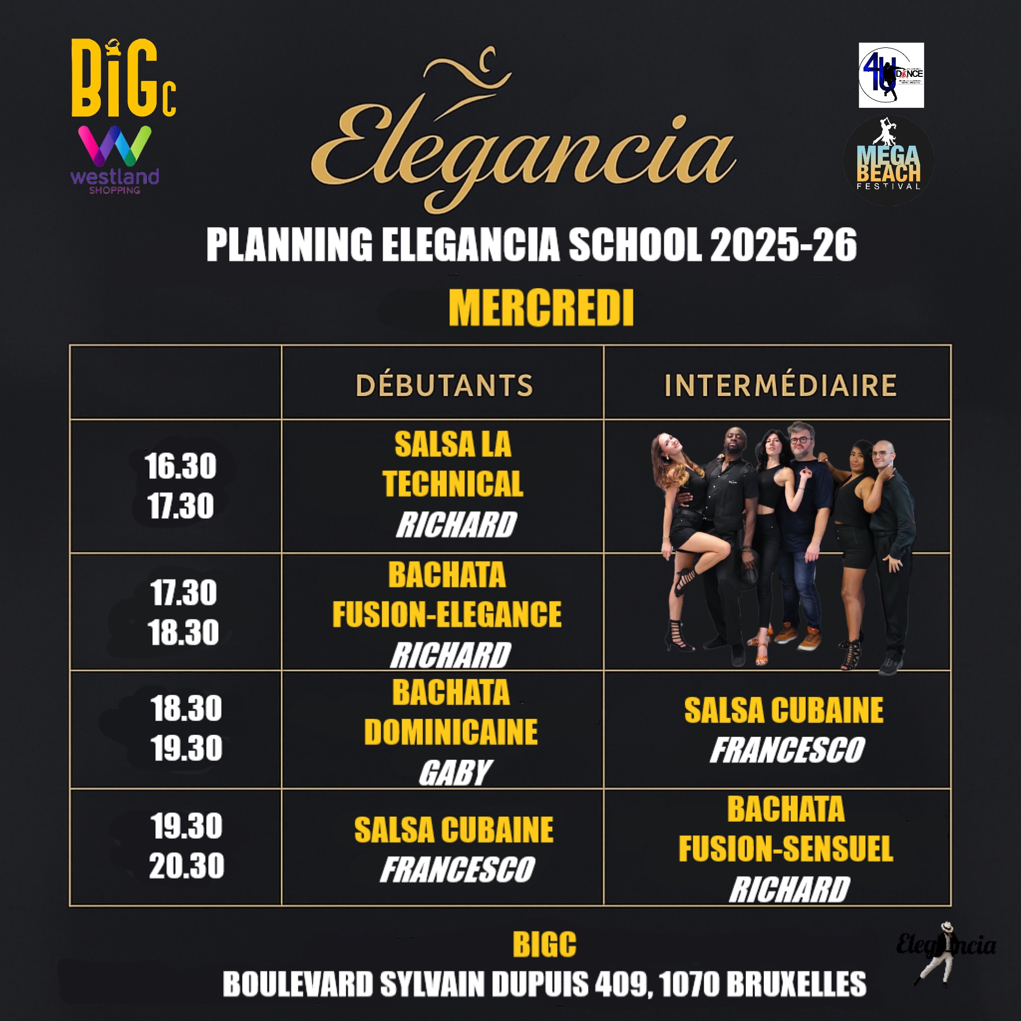Elegancia Wednesday Latino Danse School & Event - (BigC)