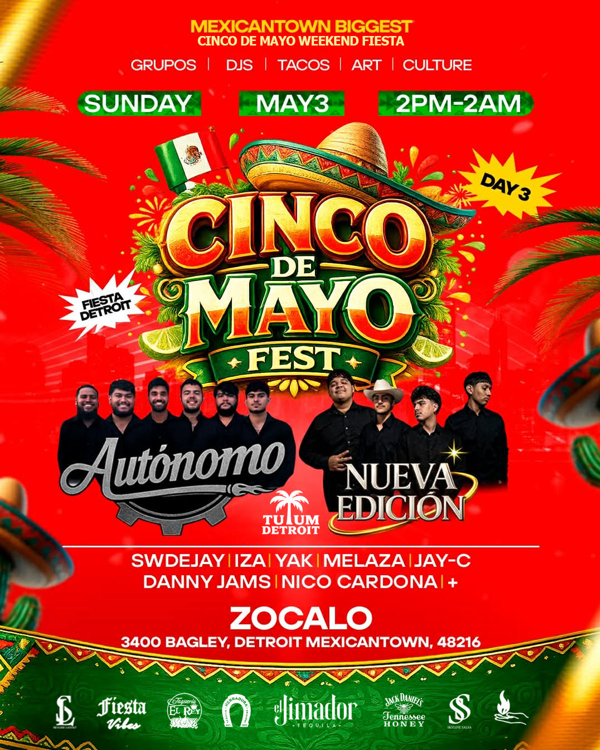 Cinco De Mayo Fest Sunday May 3rd at Taqueria El Rey & Tulum Detroit