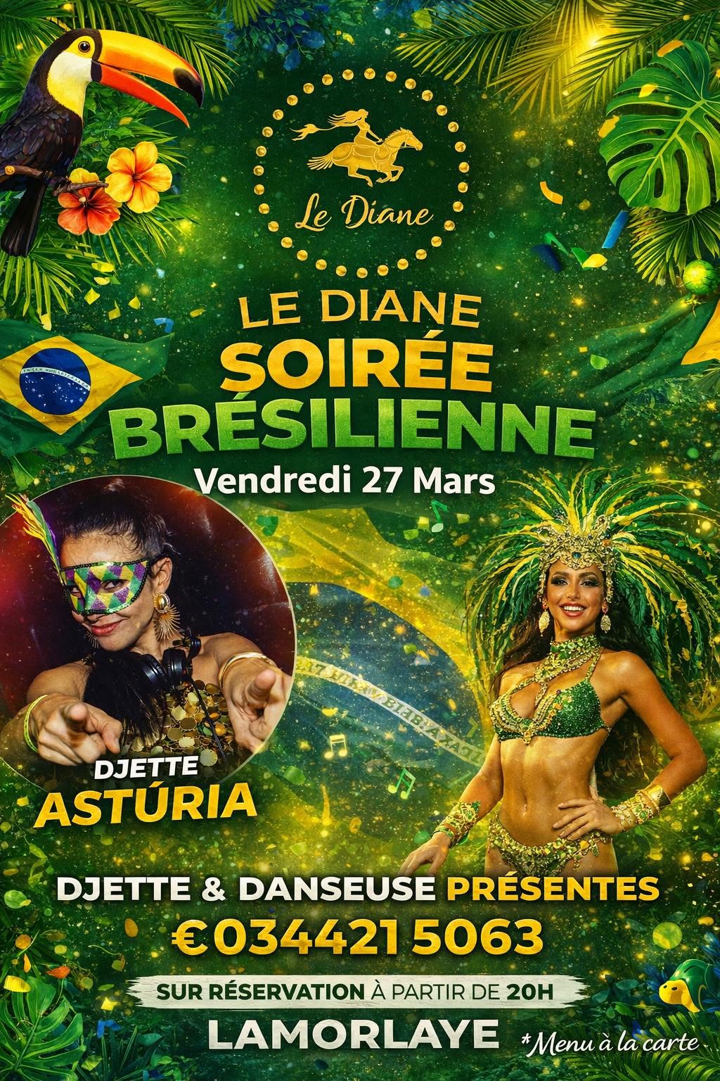Soirée brésilienne - Le Diane Lamorlaye