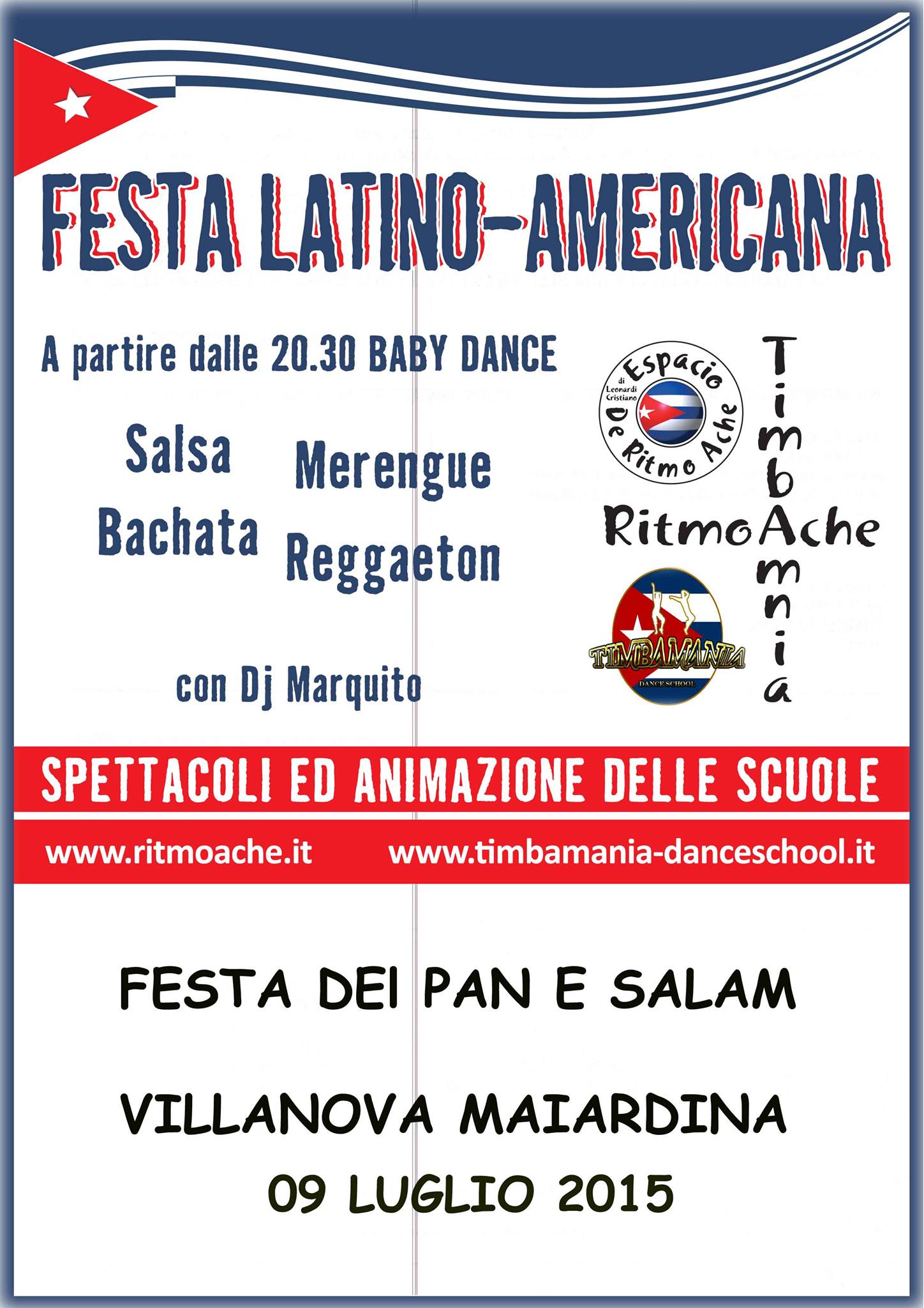 LA FESTA LATINA SCENDE IN PIAZZA a VILLANOVA MAIARDINA