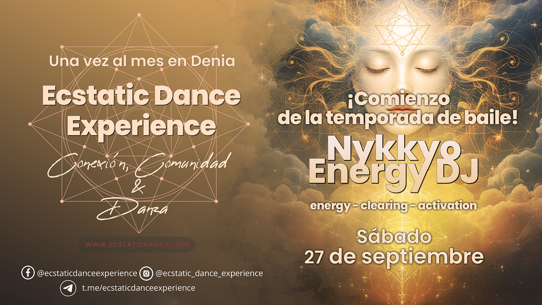 💖💃🏼Ecstatic Dance Experience Denia👣💥¡Comienzo de la temporada de baile! 👣💥