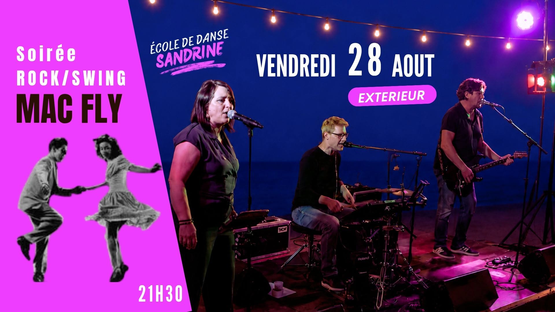 soirée d'été ROCK SWING avec le groupe MAC FLY en extérieur
