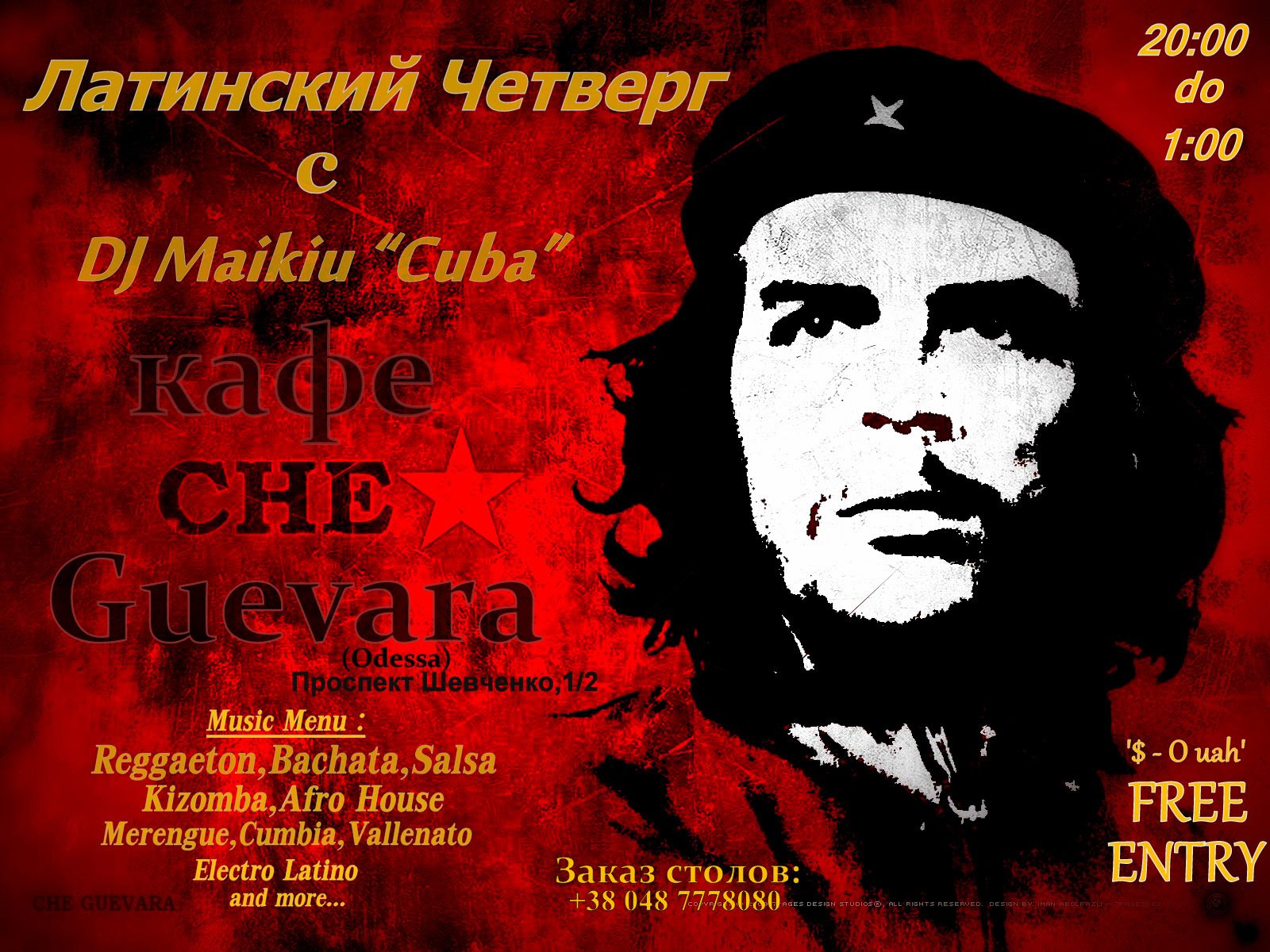 Jueves Latino con DJ Maikiu (Cafe Che Guevara) Odessa