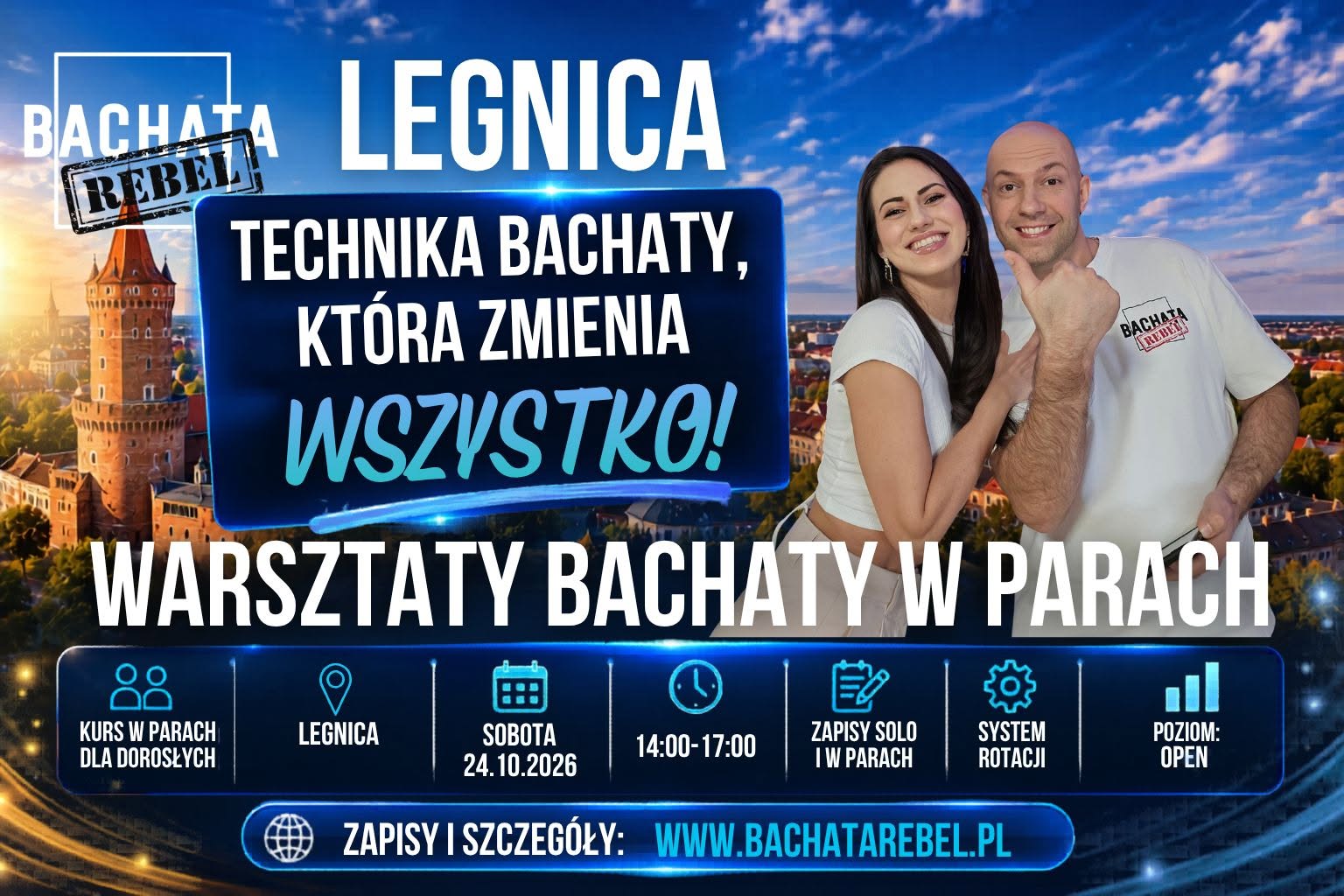 Warsztaty Bachaty w Parach w Legnicy - Technika, która zmienia wszystko! Poziom OPEN.