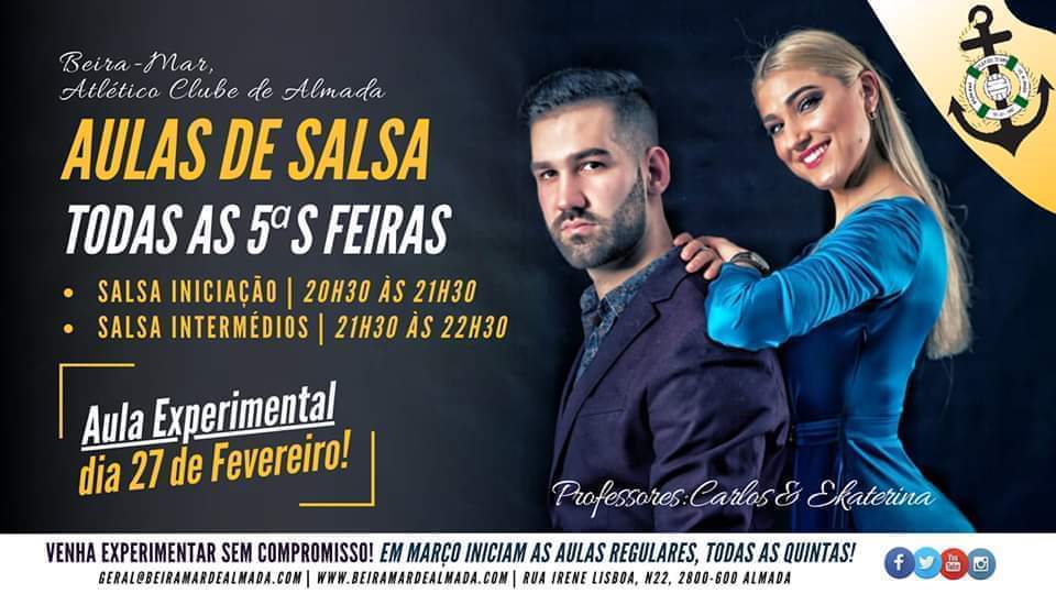 ✺ NOVAS Turmas de Salsa ✺ AULA Experimental 27 FEV. ✺ B.MAR