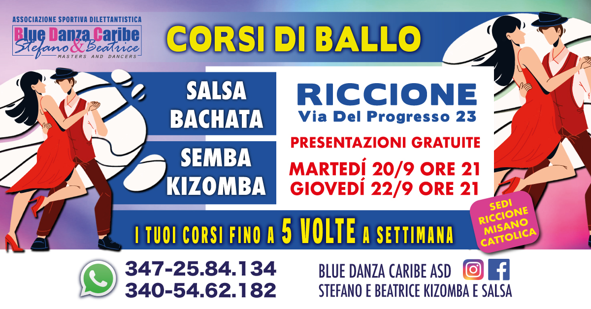 Corsi di Ballo_Blue Danza Caribe e Stefano & Beatrice Kizomba