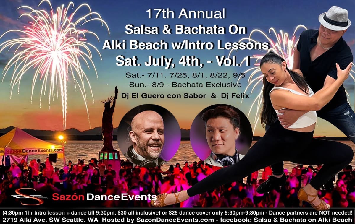 16th Annual Salsa & Bachata on Alki Beach w intro lesson Vol. 1