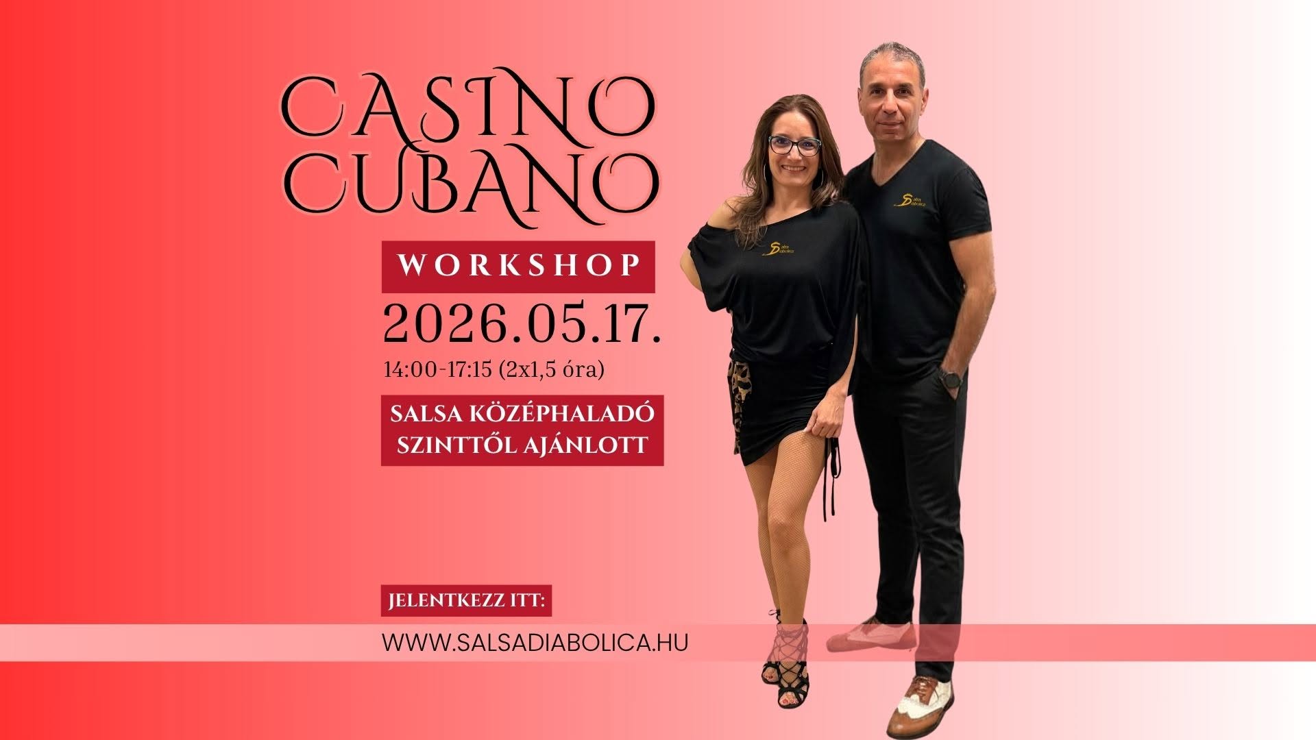 Casino Cubano intenzív workshop Május 17-én, a Hölgyválaszban!!