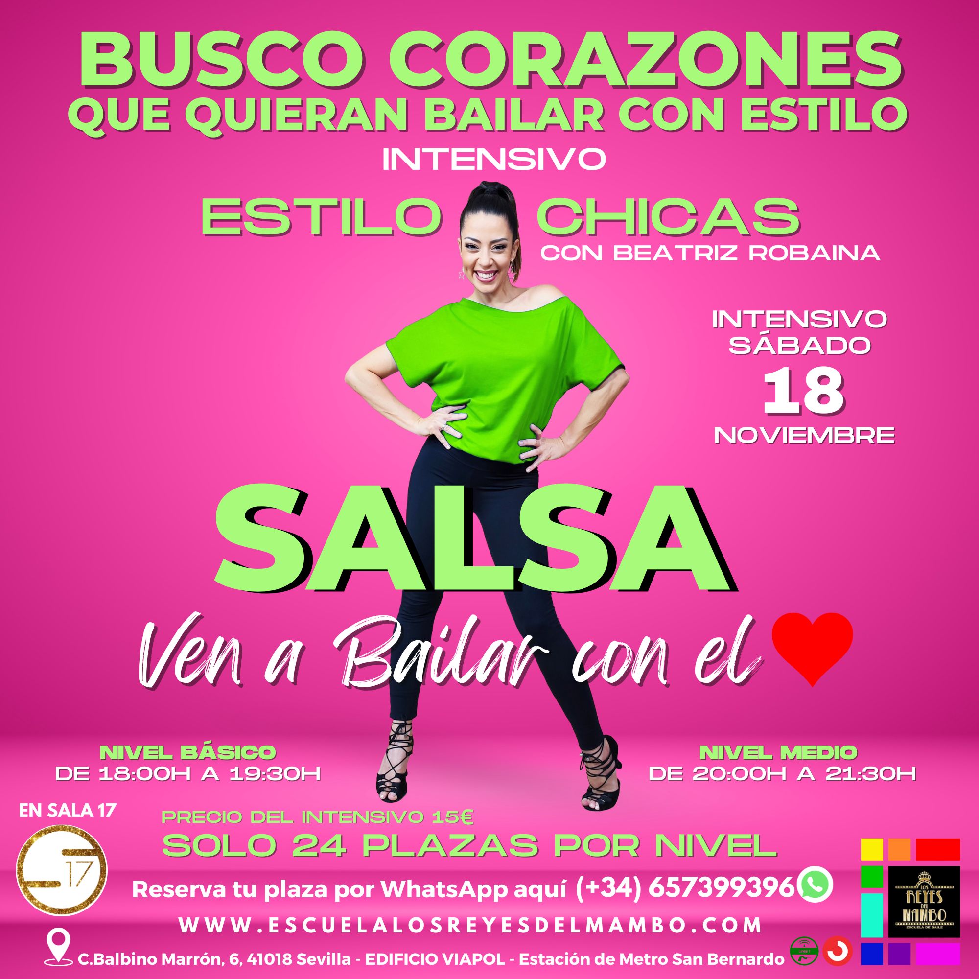 INTENSIVO ESTILO CHICAS DE SALSA CON BEATRIZ ROBAINA EN SEVILLA