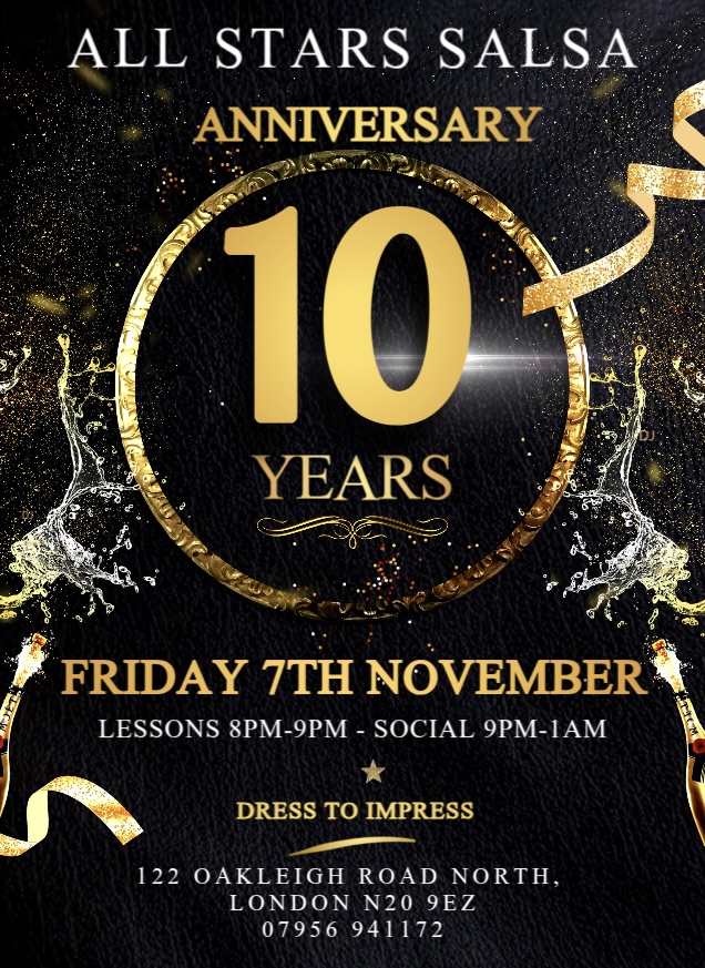 All Stars Salsa Friday 7TH NOVEMBER 2025