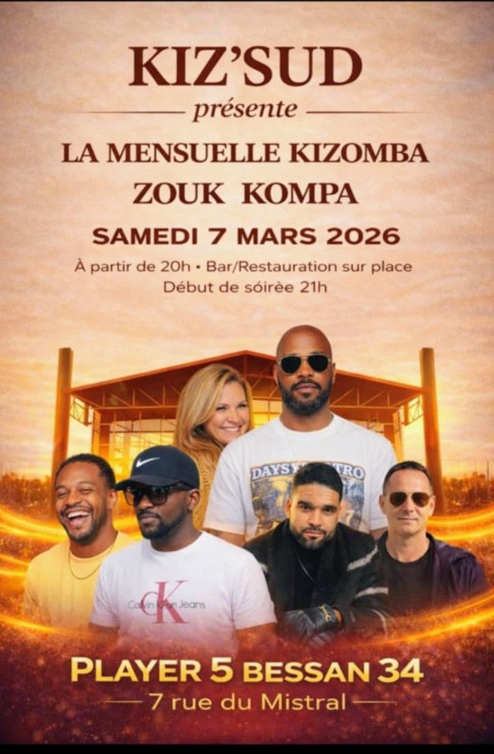 mensuelle kizomba zouk kompa "la Team DJ & TAXIS DANSEUR Bordeaux"