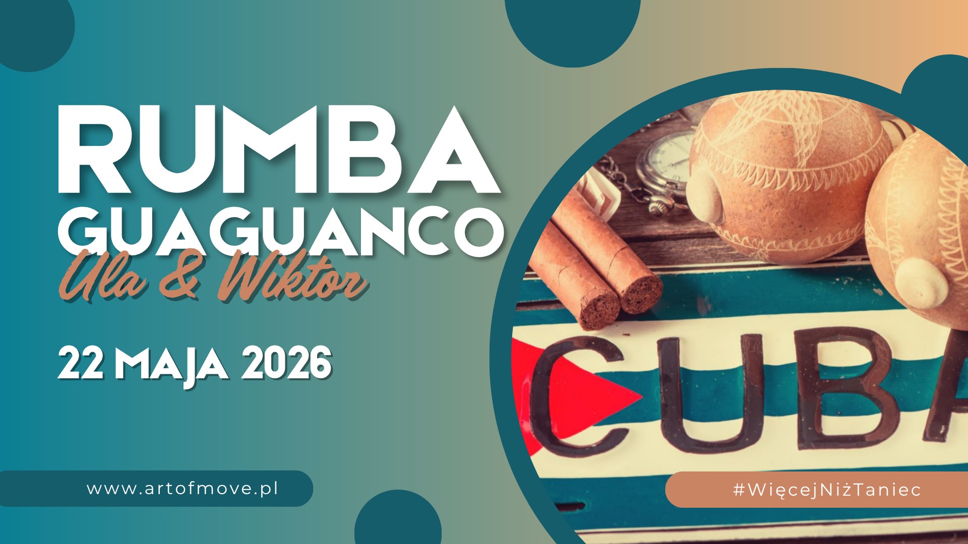 Rumba GUAGUANCO dla początkujących - zajęca open 22.05 Art of Move