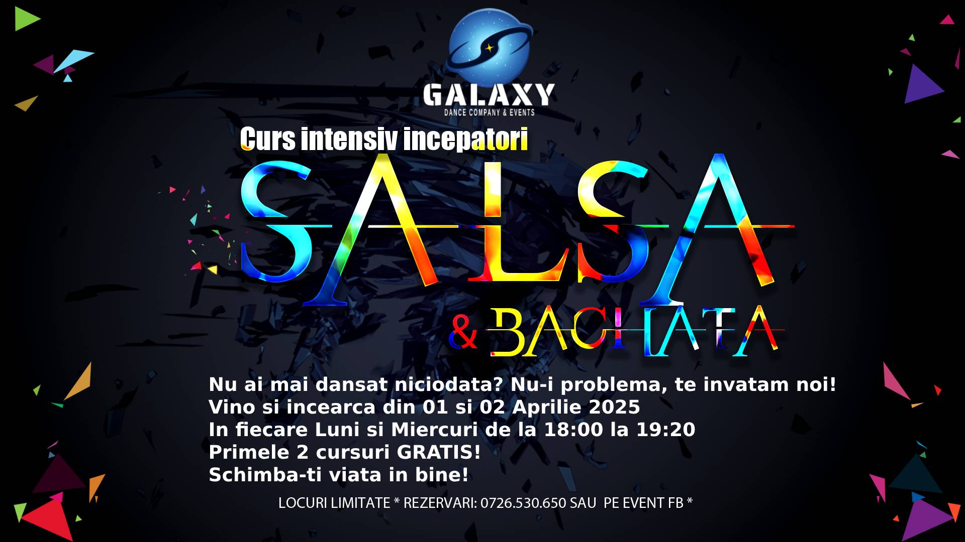 Curs Intensiv Salsa&Bachata Incepatori cu GalaxyDC in Ploiesti