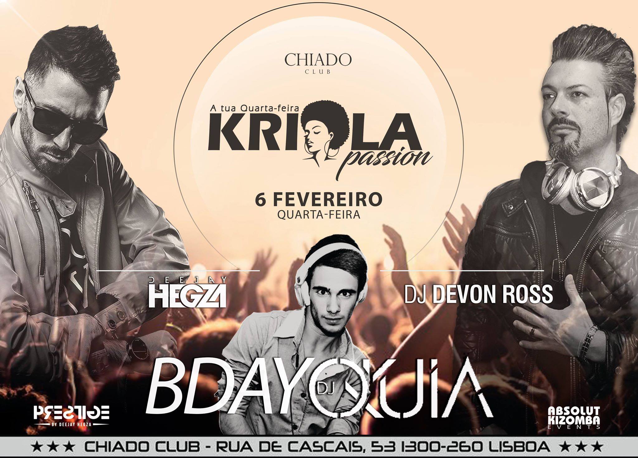 Kriola Passion • Quarta-Feira • Chiado Club