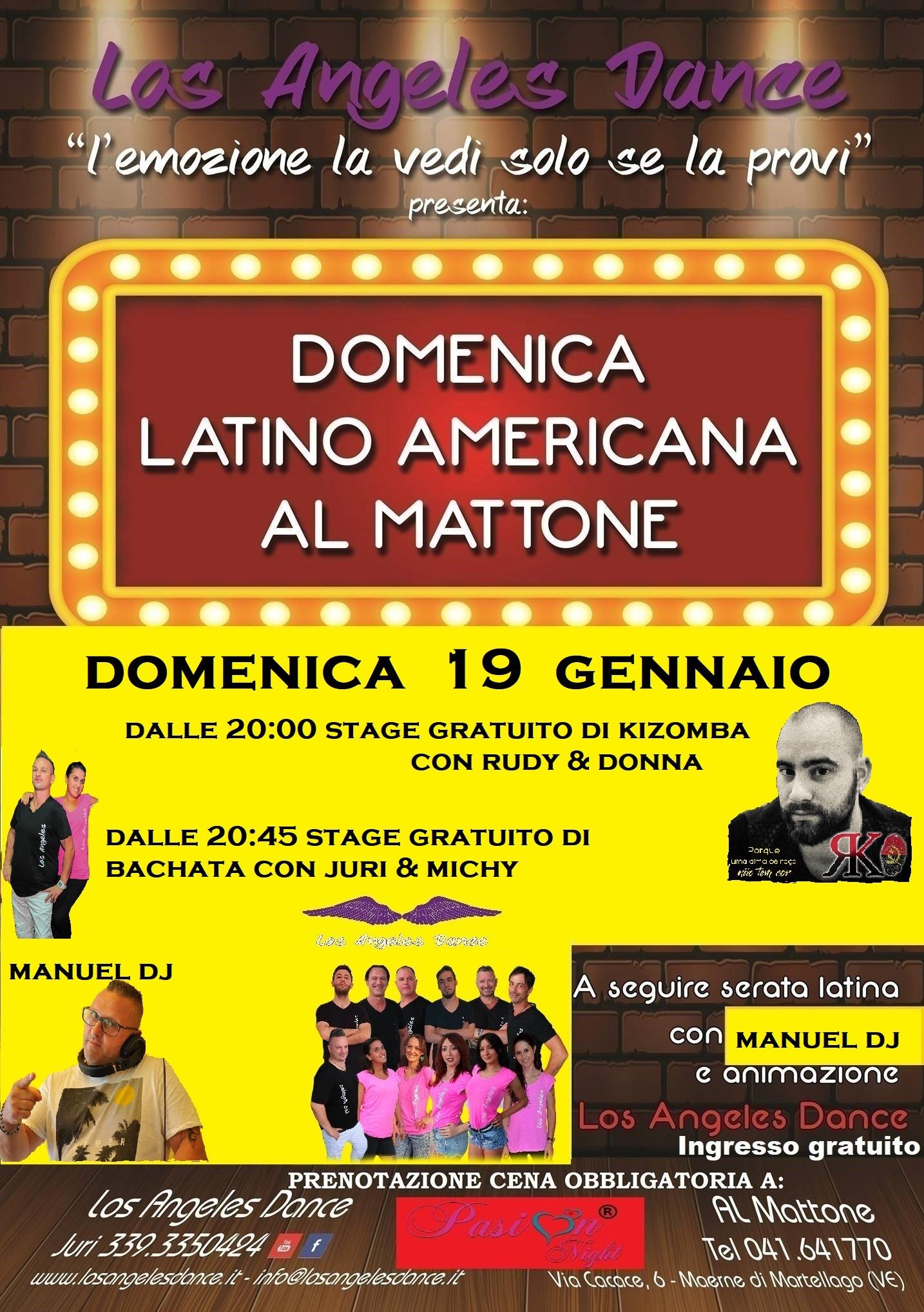 19 01 Domenica Latina Al Mattone Stage gratuiti Kizomba& Bachata