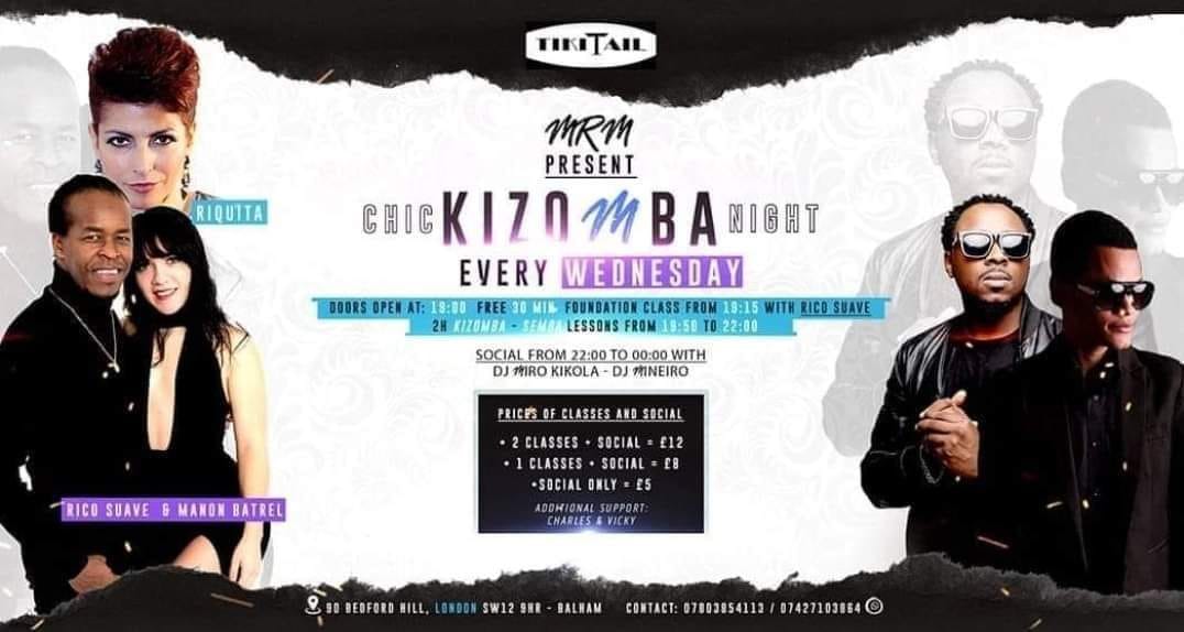 CHIC KIZOMBA NIGHTS EVERY WEDNESDAY IN BALHAM