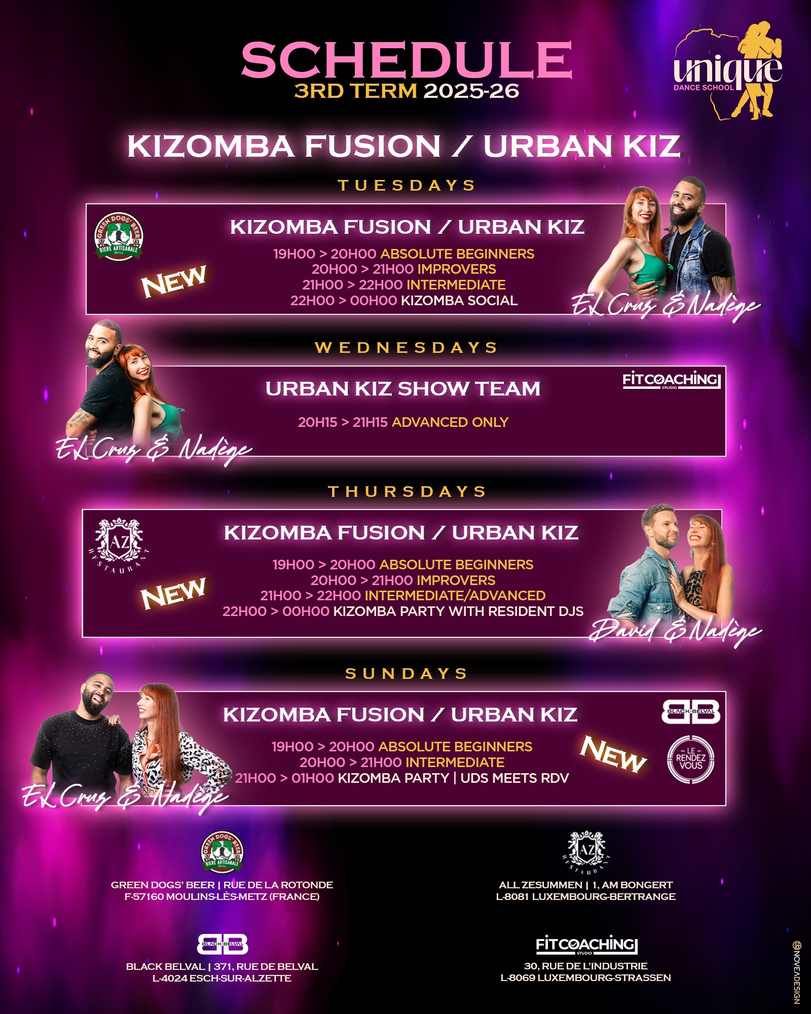 ๐ฃ๐๐จ๐ข๐ง & ๐๐ซ๐ฒ ๐
๐๐ ๐
๐๐๐ NEW Kizomba Urban Kiz classes in Lux-Bertrange, Esch & Metz ๐ฅ
