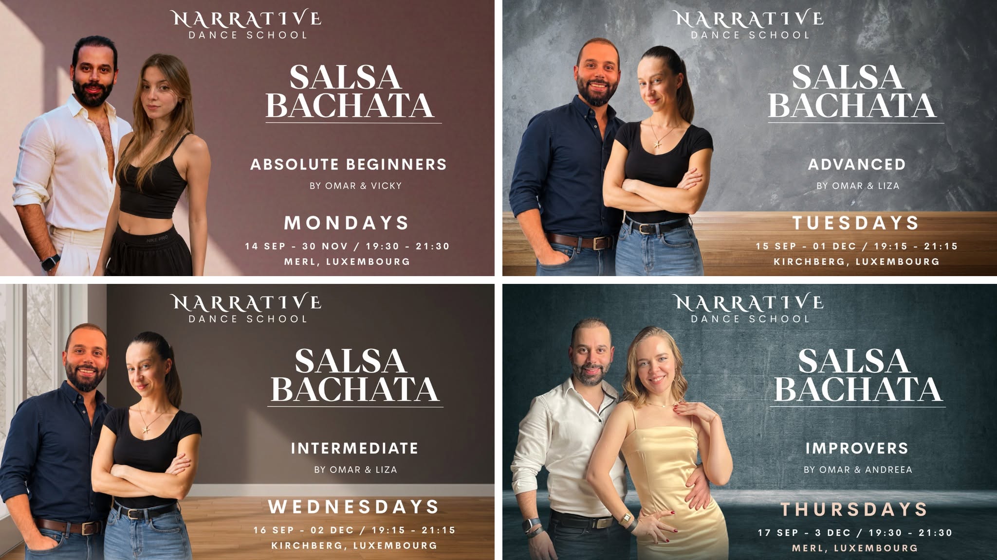 Salsa & Bachata Courses - Narrative Dance School - Luxembourg
