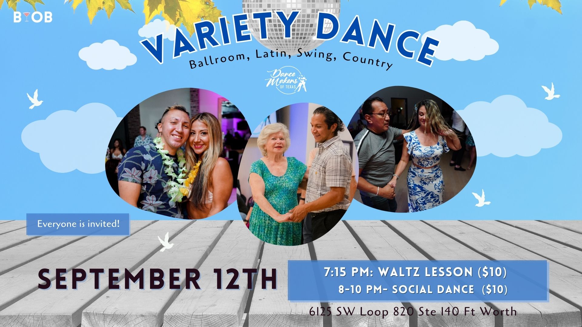 Variety Dance Party - September 12th (Waltz Lesson)