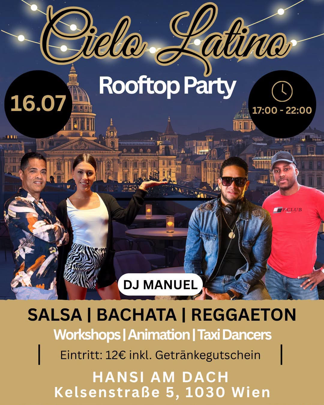 Quimbara Rooftop After Work Party Salsa & Bachata