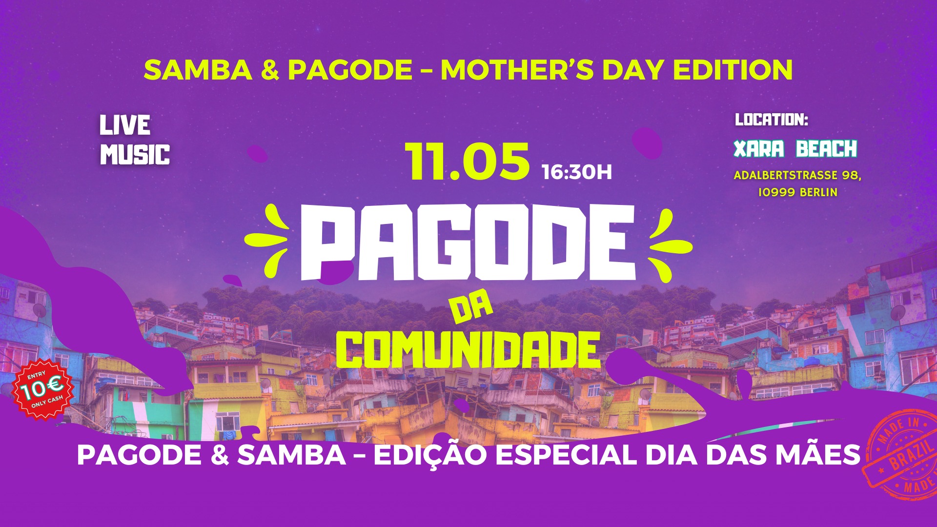 Samba & Pagode Mother’s Day Special in Berlin! Live with Pagode da Comunidade 💛💚💙