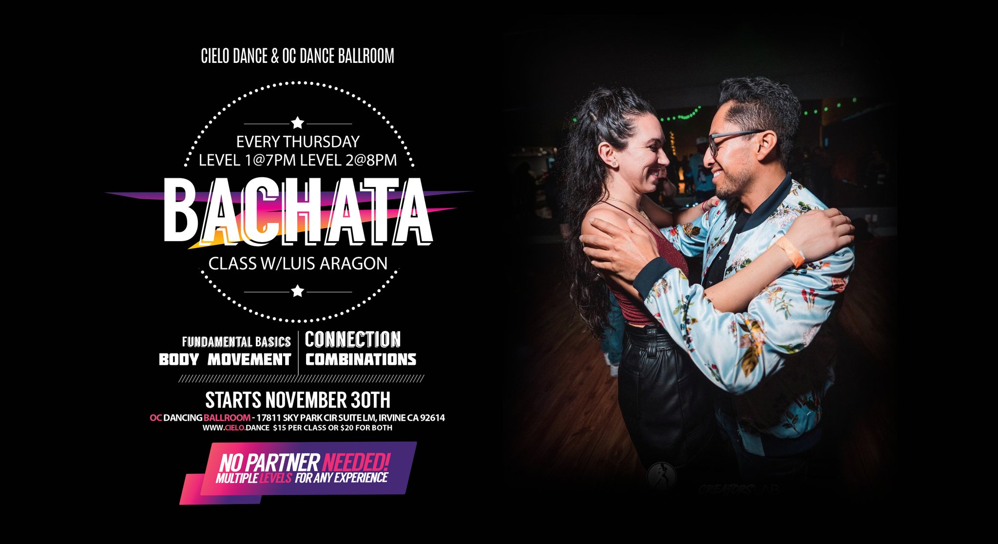 Bachata Classes In Irvine Every Thursday Starting 11.30.23