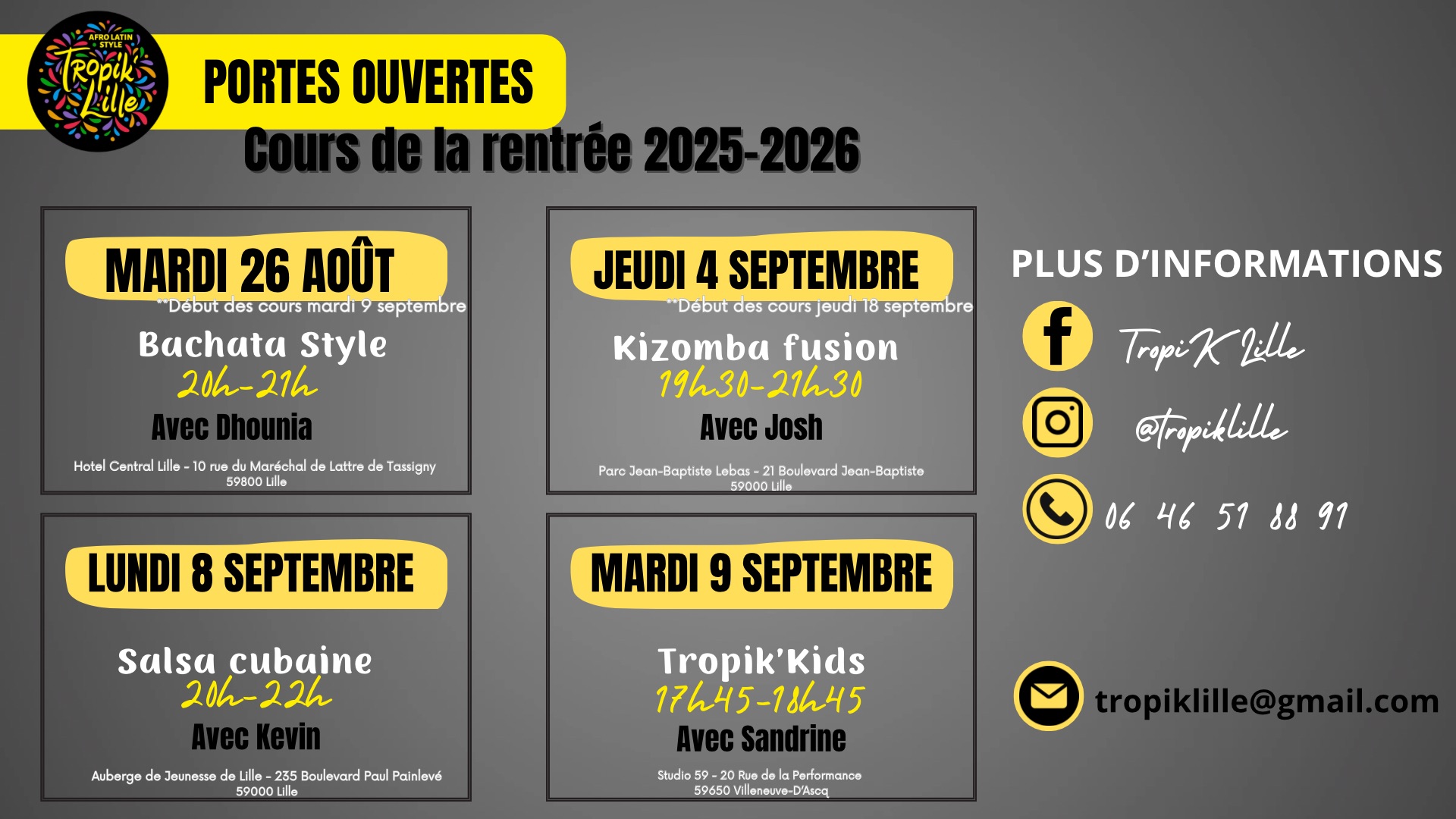 PORTES OUVERTES TROPIK’Lille 2025-2026 ⭐️
